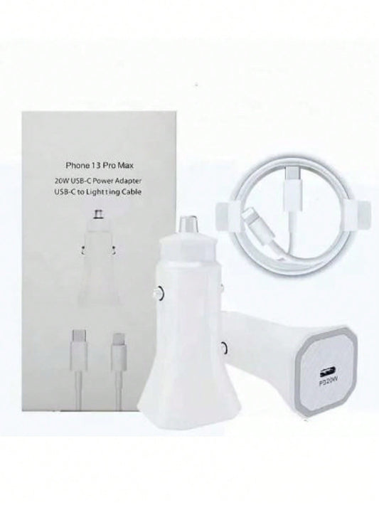 Cargador Para Vehículo IP 20w C/ Cable Lightning